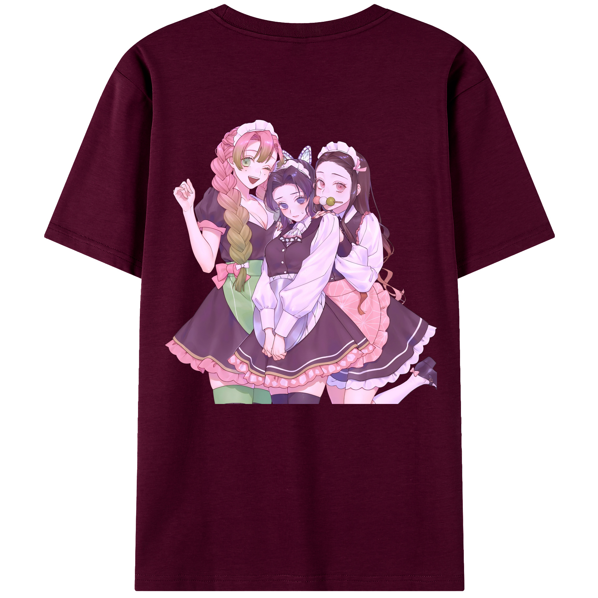 （画像用） 鬼滅の刃（きめつのやいば）蟲柱-胡蝶 しのぶ／こちょう しのぶ Kochou Shinobu レディース半袖Tシャツ(バックプリント)